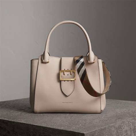 burberry medium buckle tote limestone|Burberry Medium Limestone Buckle Tote .